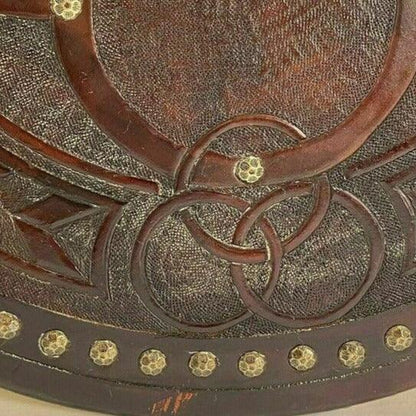 Celtic Five Fold Carved Viking Shield Handcrafted Authentic 24 for Historical Enthusiasts